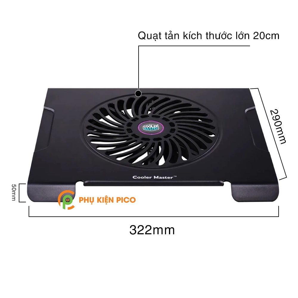 Đế tản nhiệt laptop, máy tính bảng chính hãng Cooler Master Notepal CMC3
