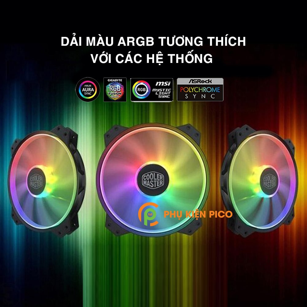 Quạt tản nhiệt Case Cooler Master MF200R ARGB 20CM