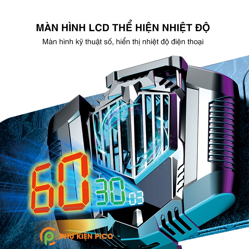 Quạt tản nhiệt điện thoại sò lạnh X3A Pro pin sạc 2000mAh