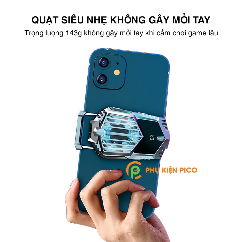 Quạt tản nhiệt điện thoại sò lạnh X3A Pro pin sạc 2000mAh