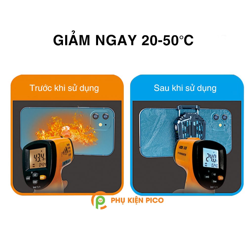 Quạt tản nhiệt điện thoại sò lạnh X3A Pro pin sạc 2000mAh