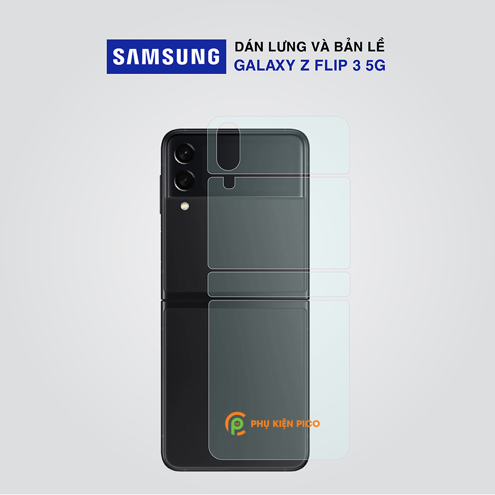 Dán mặt lưng và bản lề Samsung Galaxy Z Flip 3 5G PPF cao cấp dẻo trong suốt
