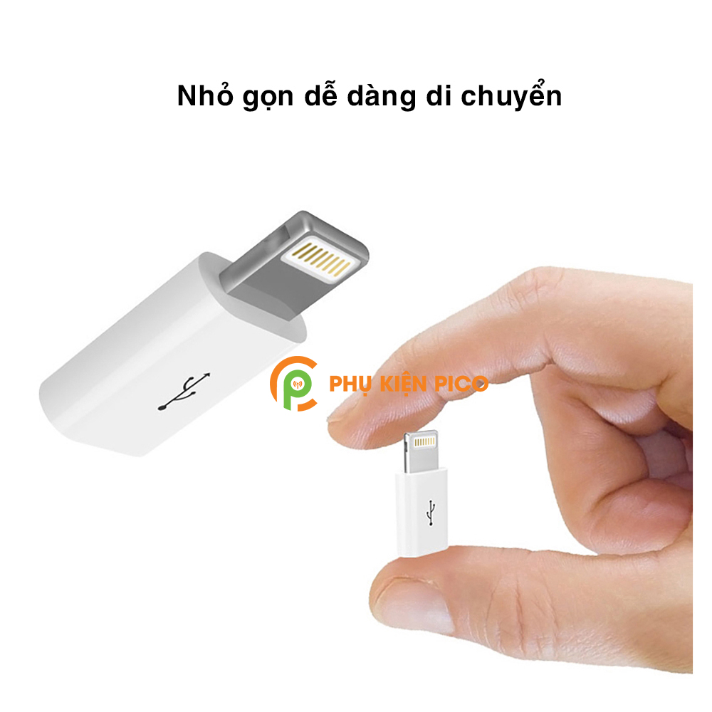 Đầu chuyển Micro USB sang Lightning dùng cho iPhone Ipad Ipod - Đầu chuyển Lightning sang Micro USB