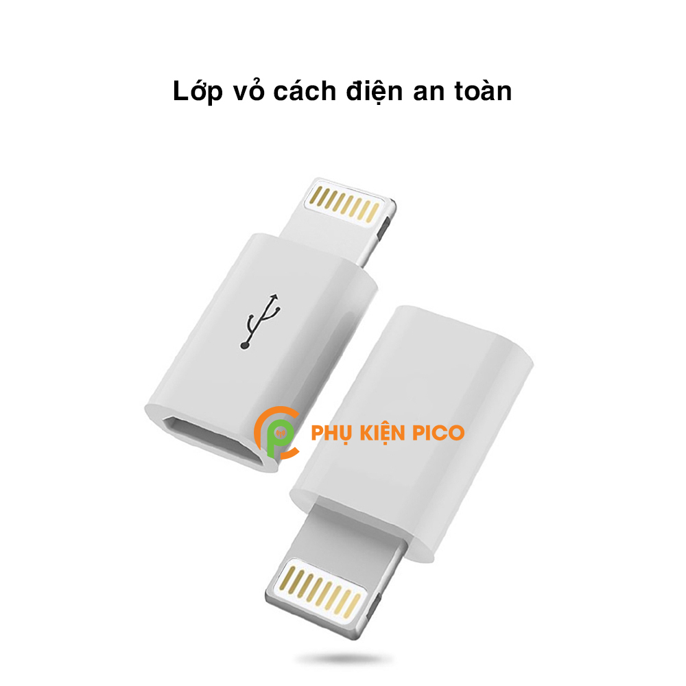 Đầu chuyển Micro USB sang Lightning dùng cho iPhone Ipad Ipod - Đầu chuyển Lightning sang Micro USB