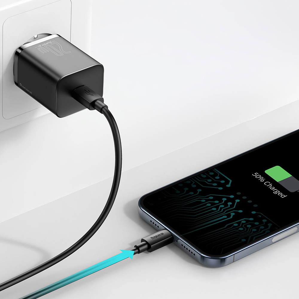 Cốc sạc nhanh BASEUS Super Si USB C 20W Hỗ trợ loại C PD dành cho điện thoại iPhone 12 Pro Max 11 Mini 8 Plus