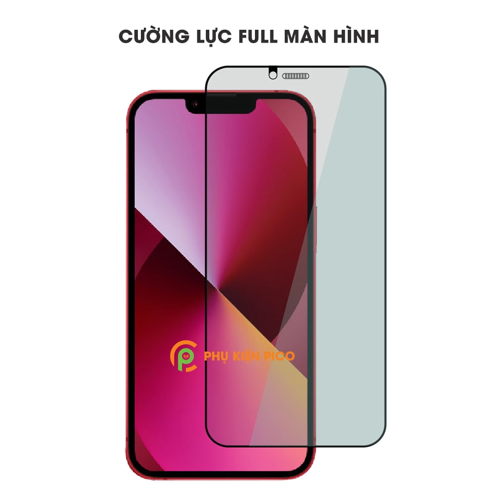 Kính cường lực chống nhìn trộm iPhone 13 full màn hình có màng bảo vệ loa