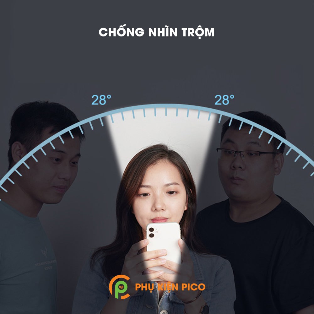 Kính cường lực chống nhìn trộm iPhone 13 Pro Max full màn hình có màng bảo vệ loa