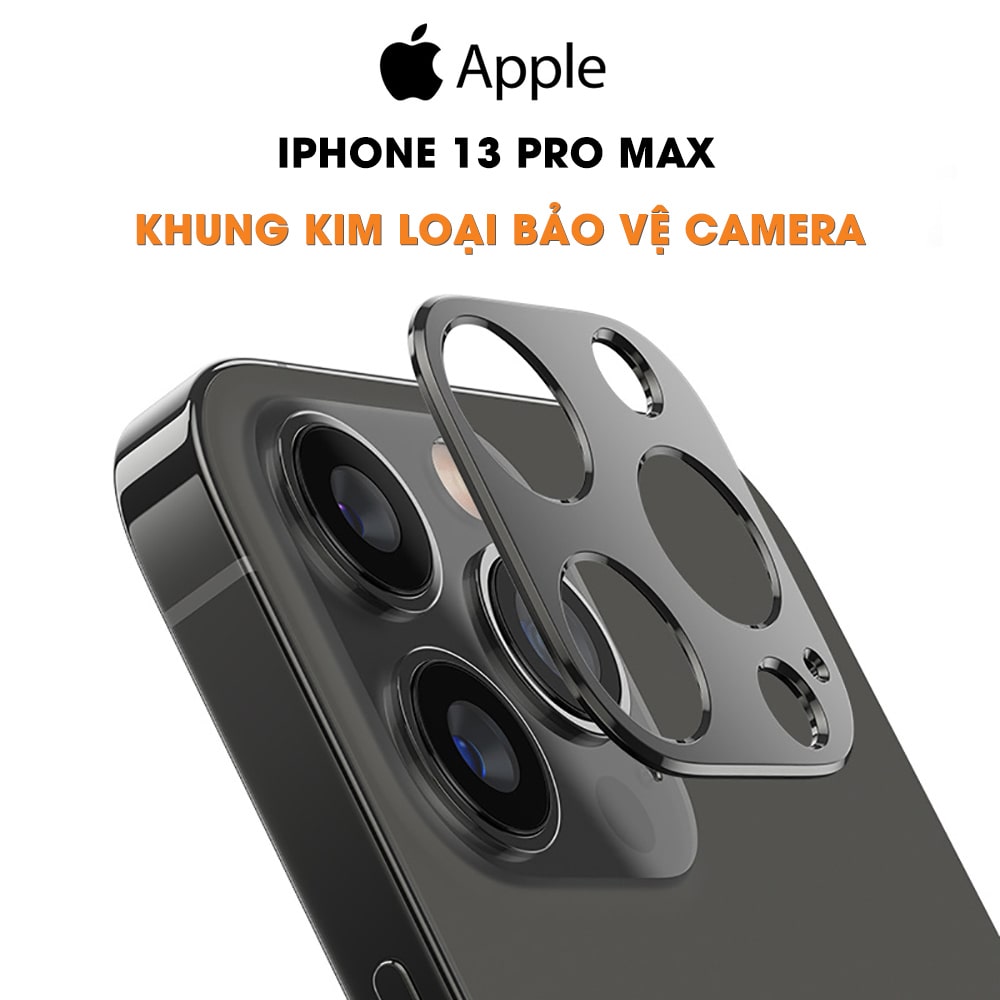 Khung nhôm bảo vệ camera Iphone 13 Pro Max chống trầy xước va đập