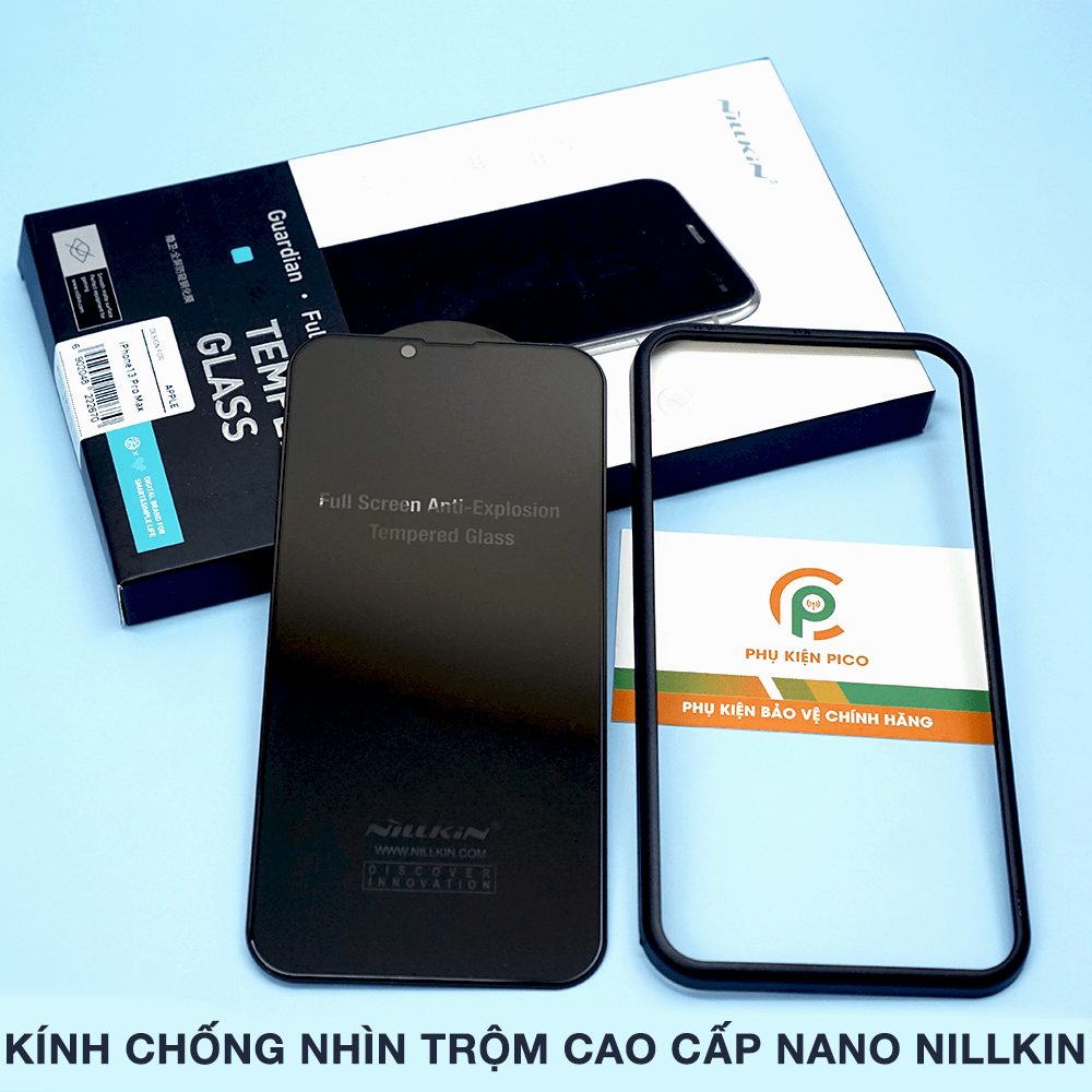 Kính cường lực chống nhìn trộm iPhone 13 full màn hình chính hãng Nillkin