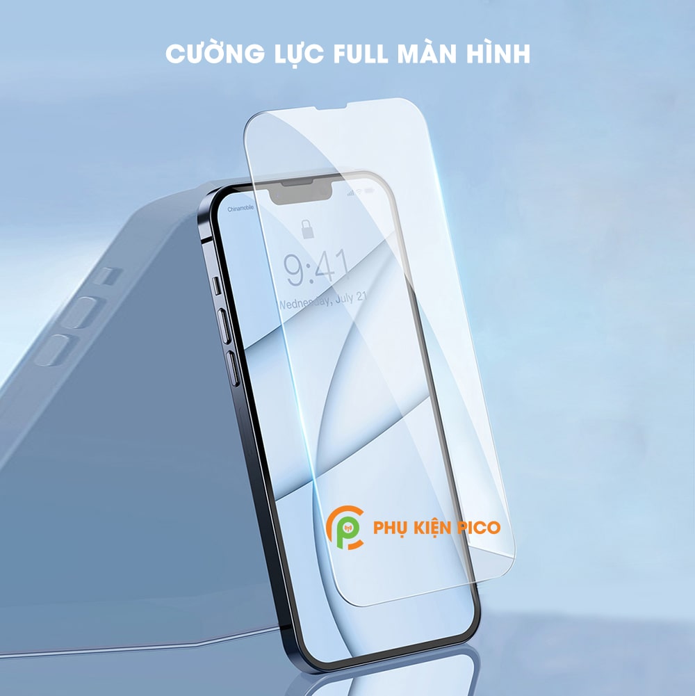 Kính cường lực iPhone 13 Pro trong suốt full màn hình chính hãng GOR