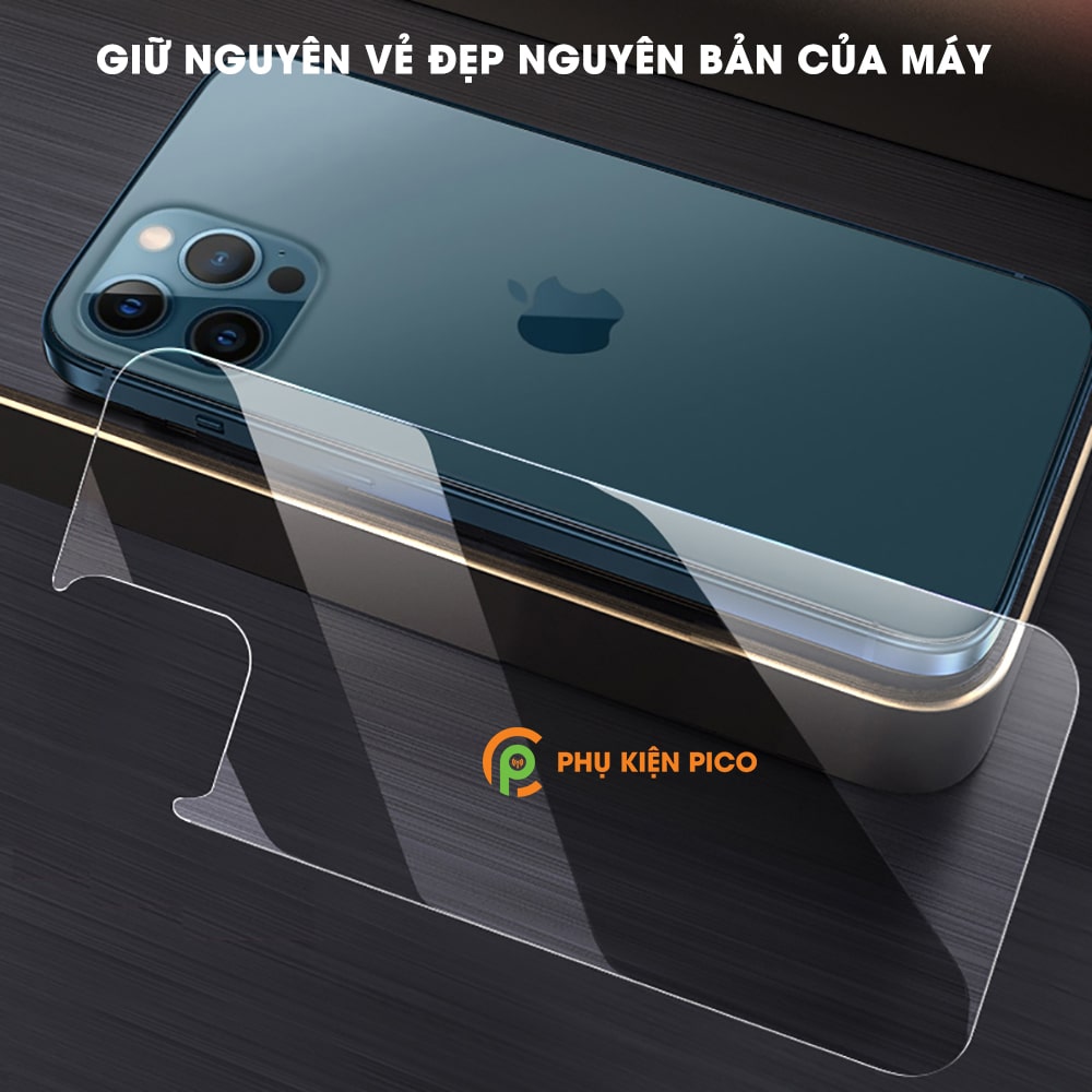 Kính cường lực lưng iPhone 13 Pro trong suốt full mặt lưng độ cứng 9H