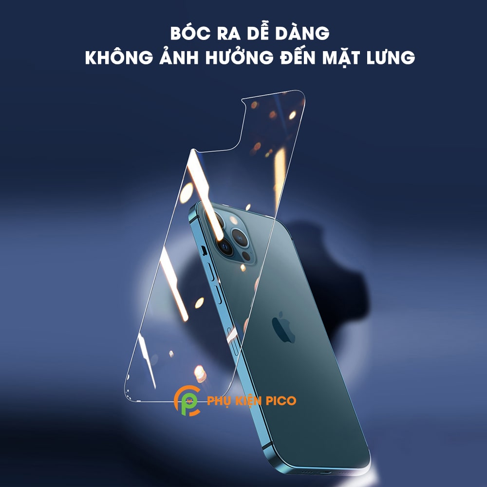 Kính cường lực lưng iPhone 13 Pro trong suốt full mặt lưng độ cứng 9H