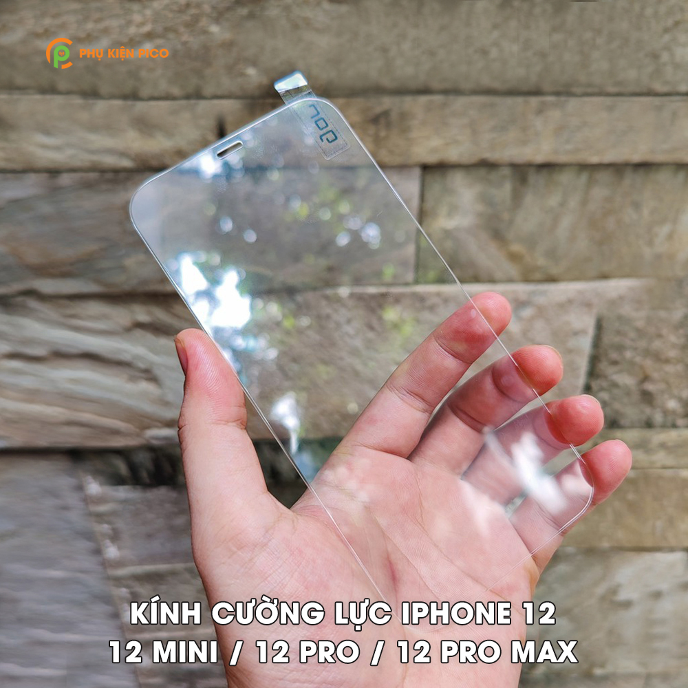Kính cường lực iPhone 12 Pro trong suốt full màn hình chính hãng GOR