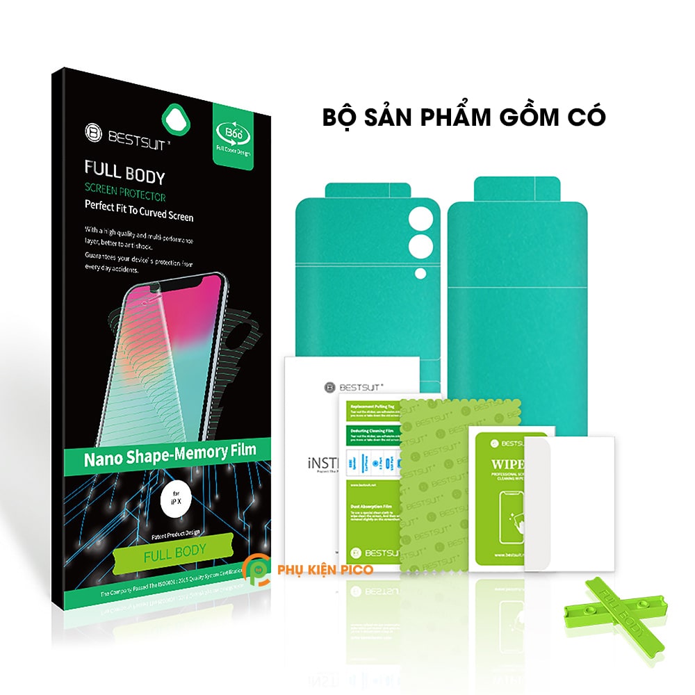 Dán màn hình và dán lưng Samsung Galaxy Z Flip 3 5G 360 độ full 2 mặt trước sau