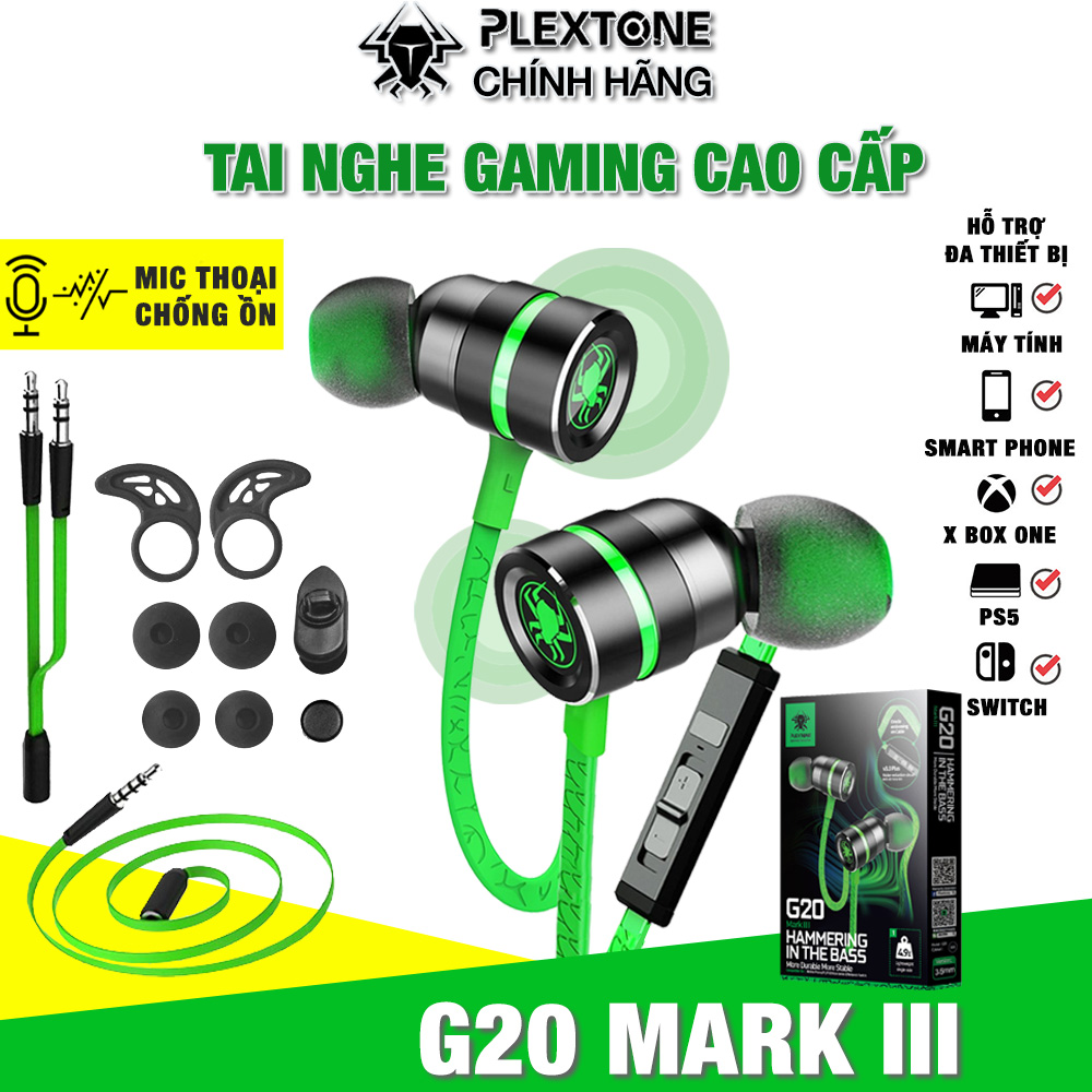 Tai nghe gaming có mic rời Plextone G20 - Tai nghe gaming có dây G20 Plextone chính hãng