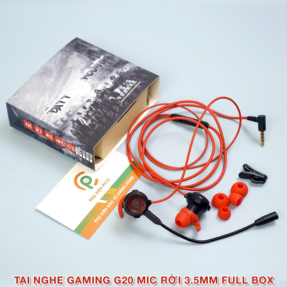 Tai nghe Gaming có mic rời G20 Lite 3.5mm - tai nghe gaming có dây không độ trễ