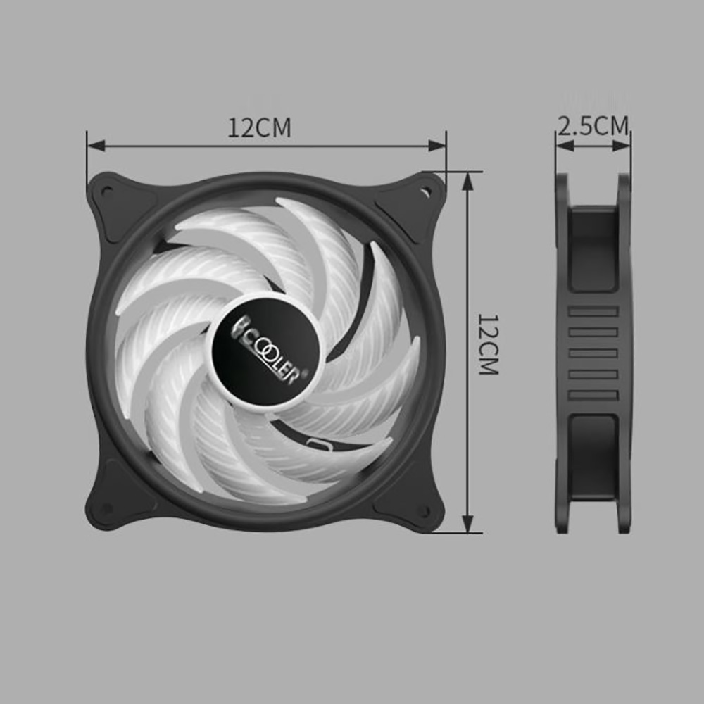 Quạt tản nhiệt PC Cooler S RGB Fan case 12cm Fan case máy tính PWM 3 Pin