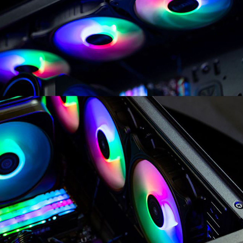 Quạt tản nhiệt PC Cooler S RGB Fan case 12cm Fan case máy tính PWM 3 Pin