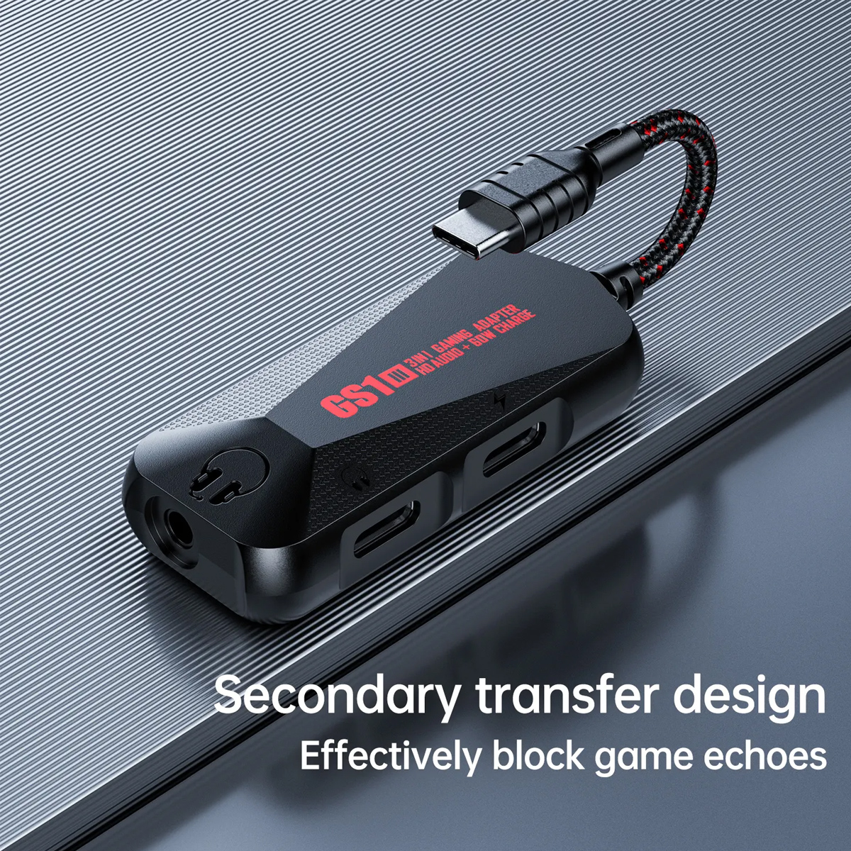 Cáp chia tai nghe và sạc Plextone GS1 type C 3 in 1 Cáp vừa sạc vừa nghe nhạc iPad Pro, Macbook Pro và điện thoại