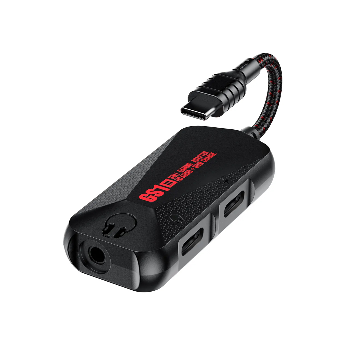 Cáp chia tai nghe và sạc Plextone GS1 type C 3 in 1 Cáp vừa sạc vừa nghe nhạc iPad Pro, Macbook Pro và điện thoại