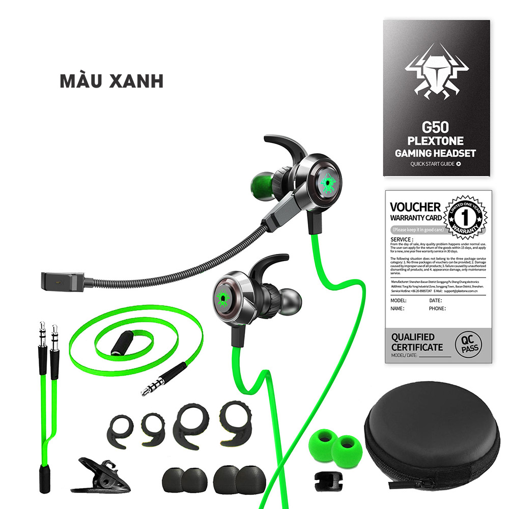 Tai nghe gaming có mic rời Plextone G50 - Tai nghe gaming có dây G50 Plextone chính hãng