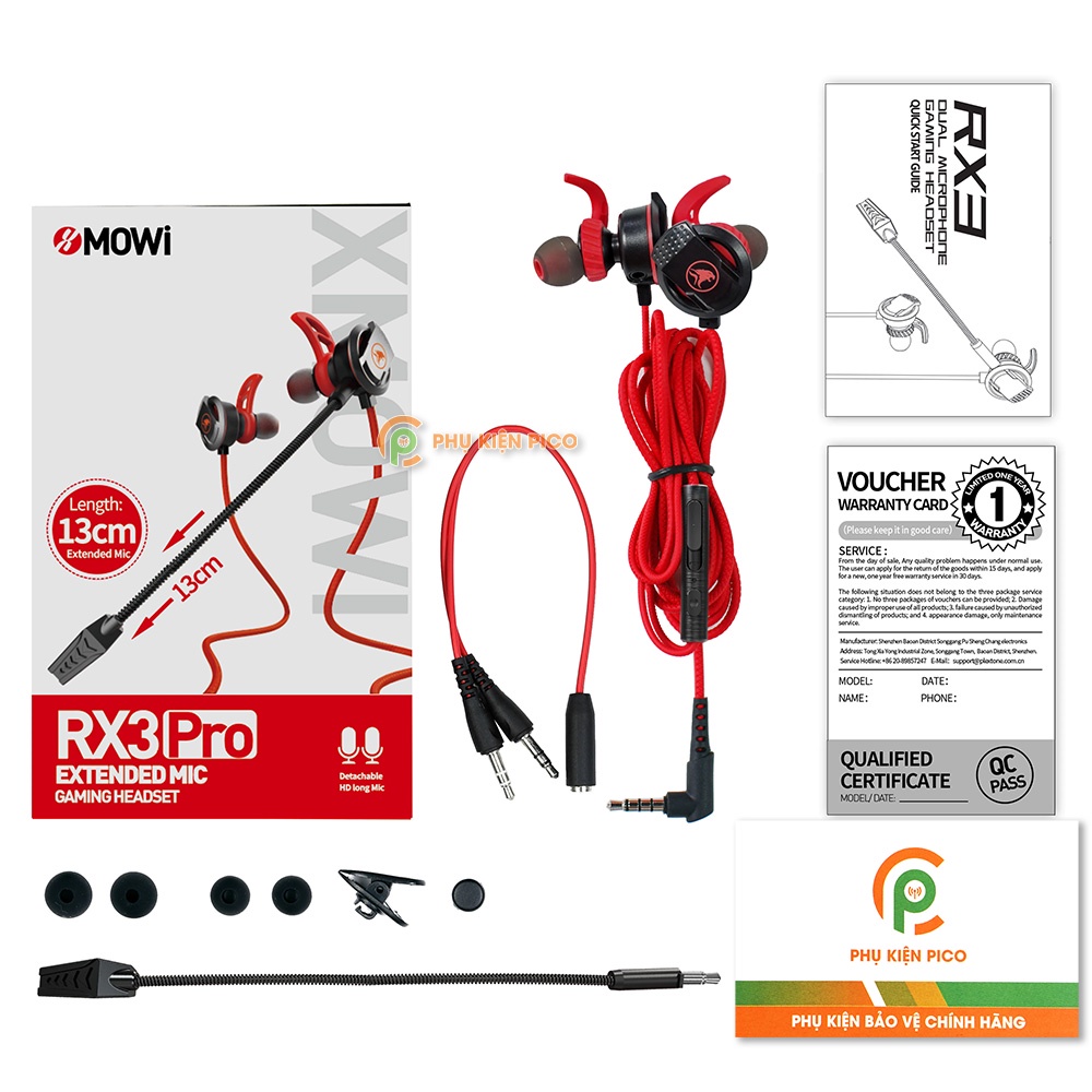 Tai nghe gaming có mic rời xMOWi RX3 Pro - Tai nghe gaming có dây Plextone MOWI RX3 Pro