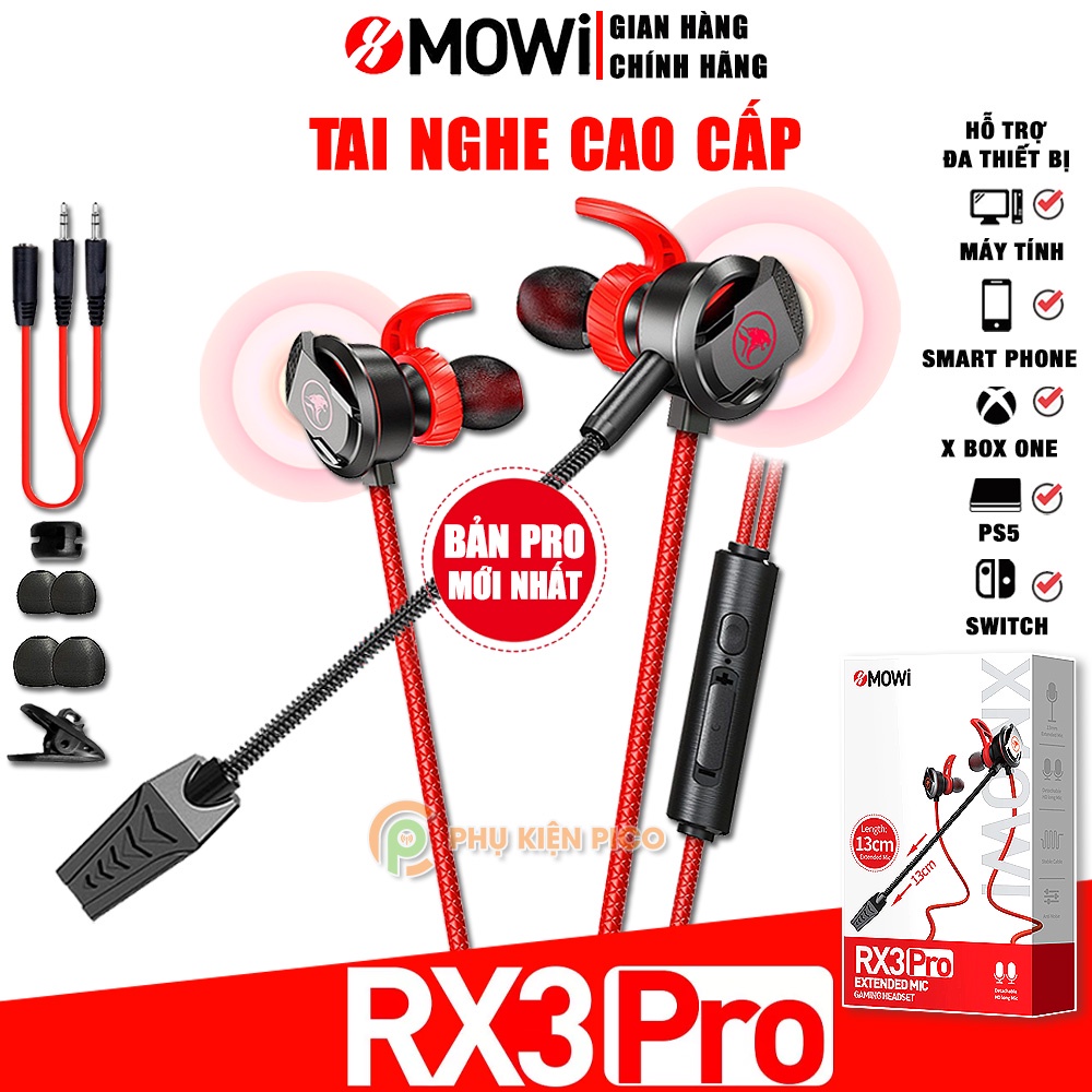 Tai nghe gaming có mic rời xMOWi RX3 Pro - Tai nghe gaming có dây Plextone MOWI RX3 Pro