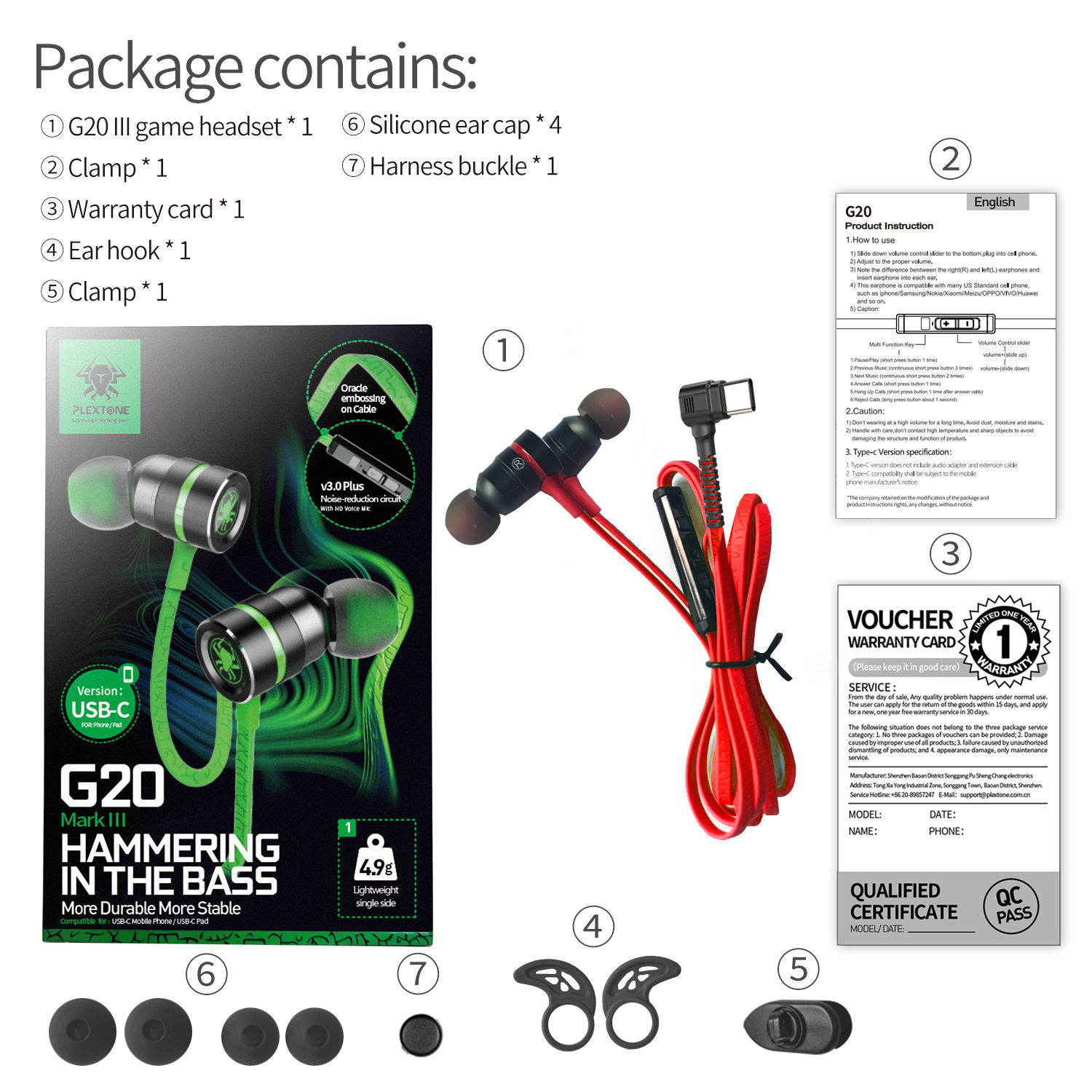 Tai nghe gaming có mic rời Plextone G20 - Tai nghe gaming có dây G20 Plextone chính hãng