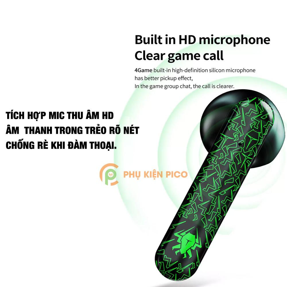 Tai nghe bluetooth PLEXTON 4game 2021 - Tai nghe bluetooth gaming độ trễ thấp - Tai nghe không dây gaming