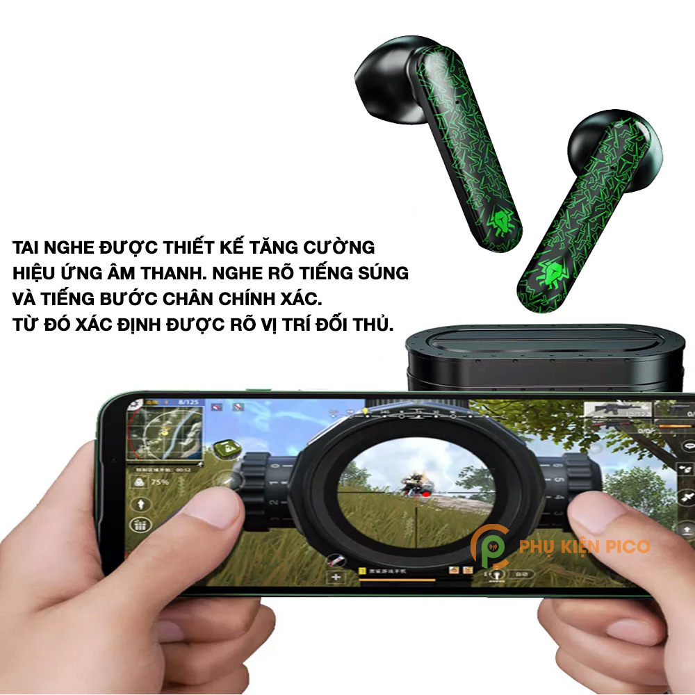 Tai nghe bluetooth PLEXTON 4game 2021 - Tai nghe bluetooth gaming độ trễ thấp - Tai nghe không dây gaming