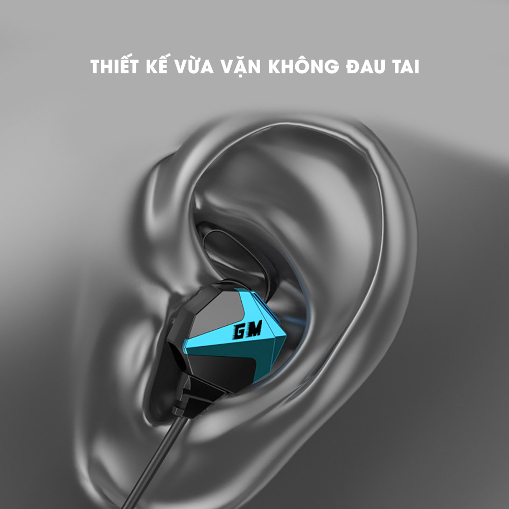 Tai nghe gaming có mic rời G56 3.5mm - Tai nghe gaming có dây G56 Dual driver
