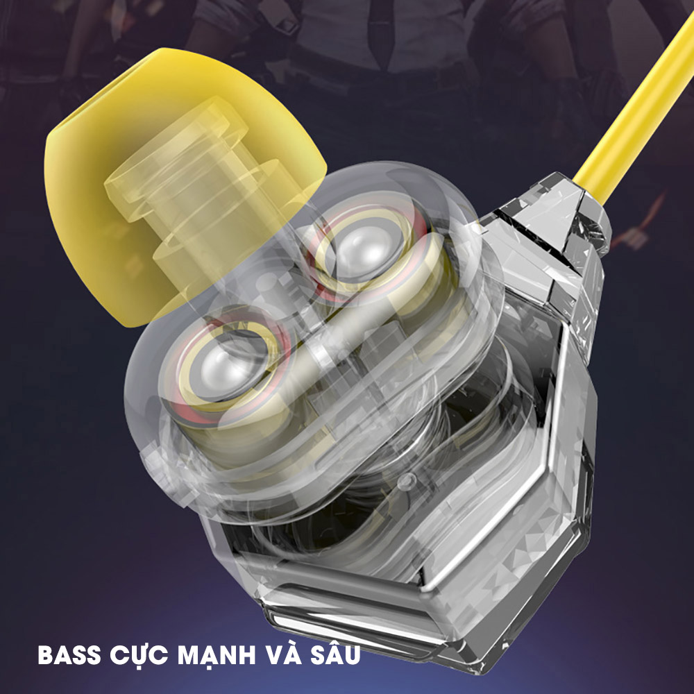 Tai nghe gaming có mic rời G56 3.5mm - Tai nghe gaming có dây G56 Dual driver