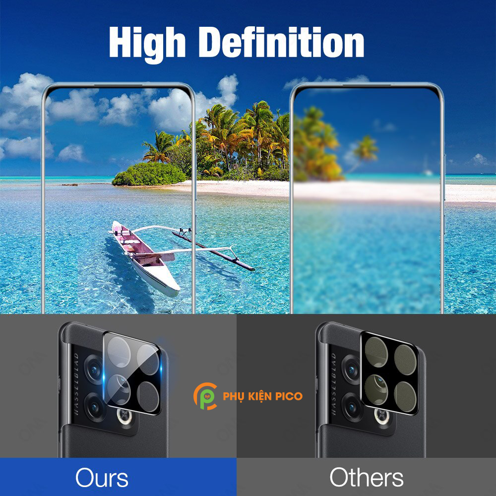 Dán camera Oneplus 10 Pro thấu kính nổi 3D độ cứng 9H trong suốt