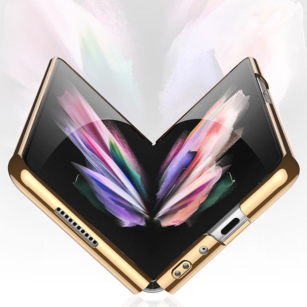Ốp lưng Samsung Galaxy Z Fold 3 siêu cấp vàng ngọc lam kèm kính cường lực