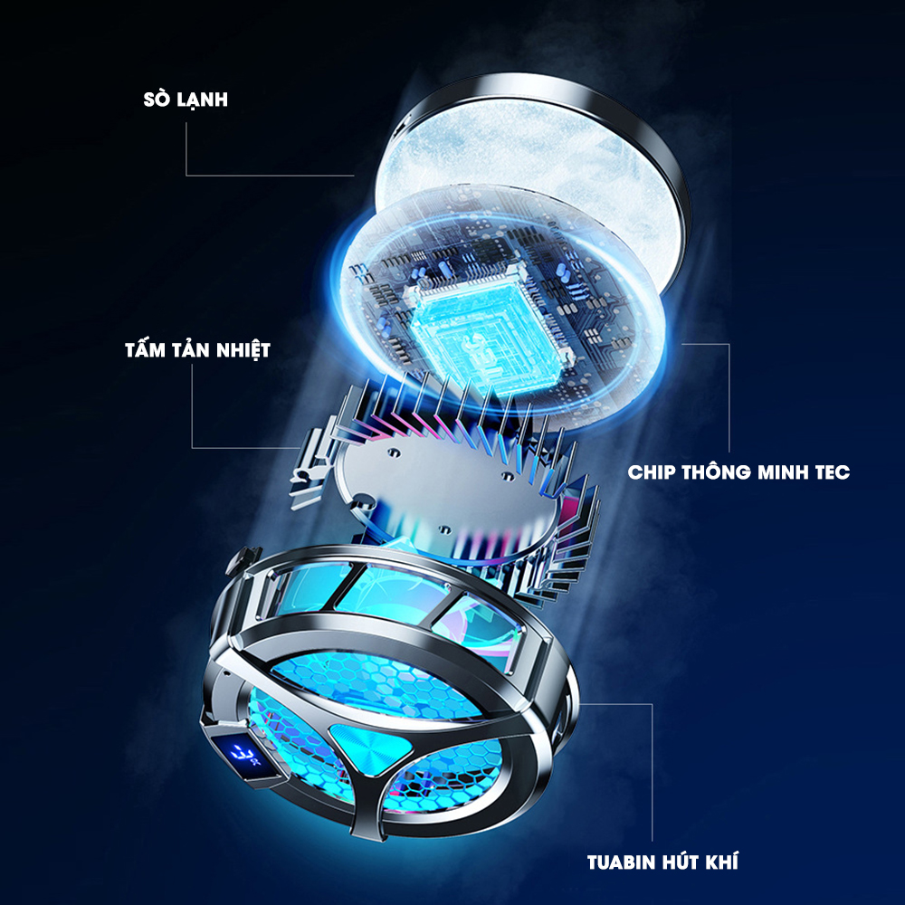 Quạt tản nhiệt điện thoại máy tính bảng X36 Pro sò lạnh thế hệ mới TEC làm lạnh gấp 3 lần