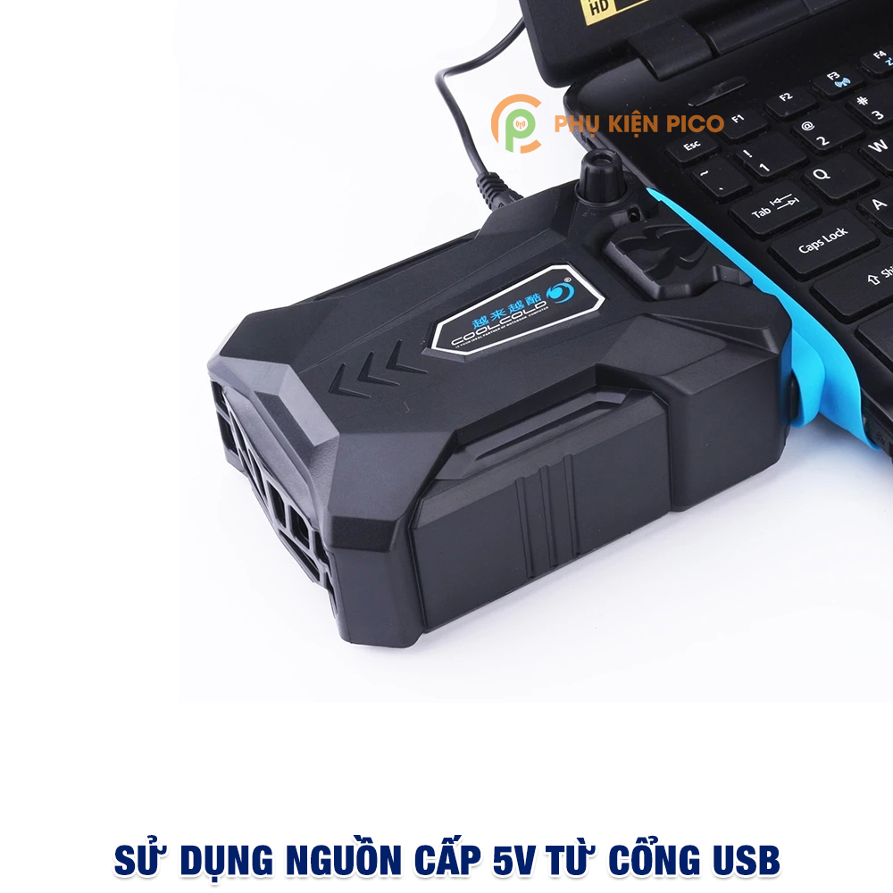 Quạt tản nhiệt laptop Coolcold ICE TROLL magic V3 - Quạt hút gió tản nhiệt máy tính xách tay gaming làm mát cực mạnh