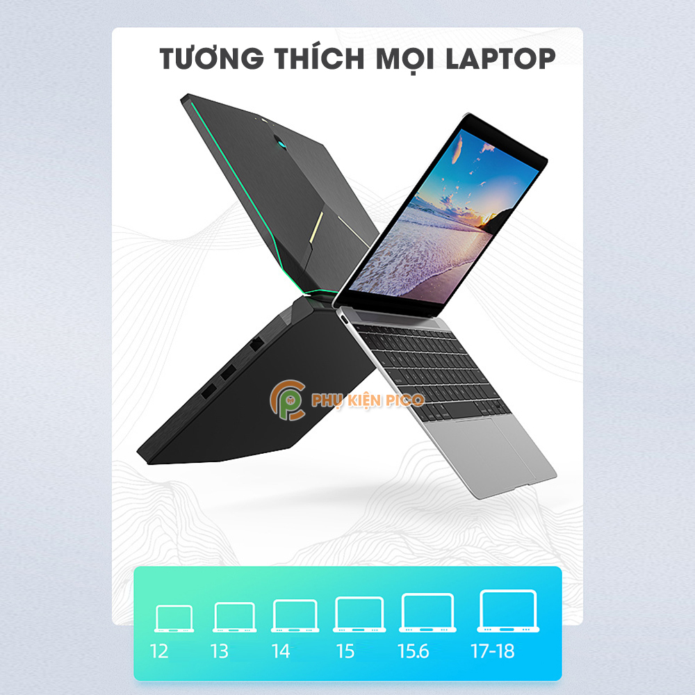 Giá đỡ quạt tản nhiệt Laptop Macbook Surface Book Pro - Đế tản nhiệt Latop máy tính gió mạnh X2 Gaming