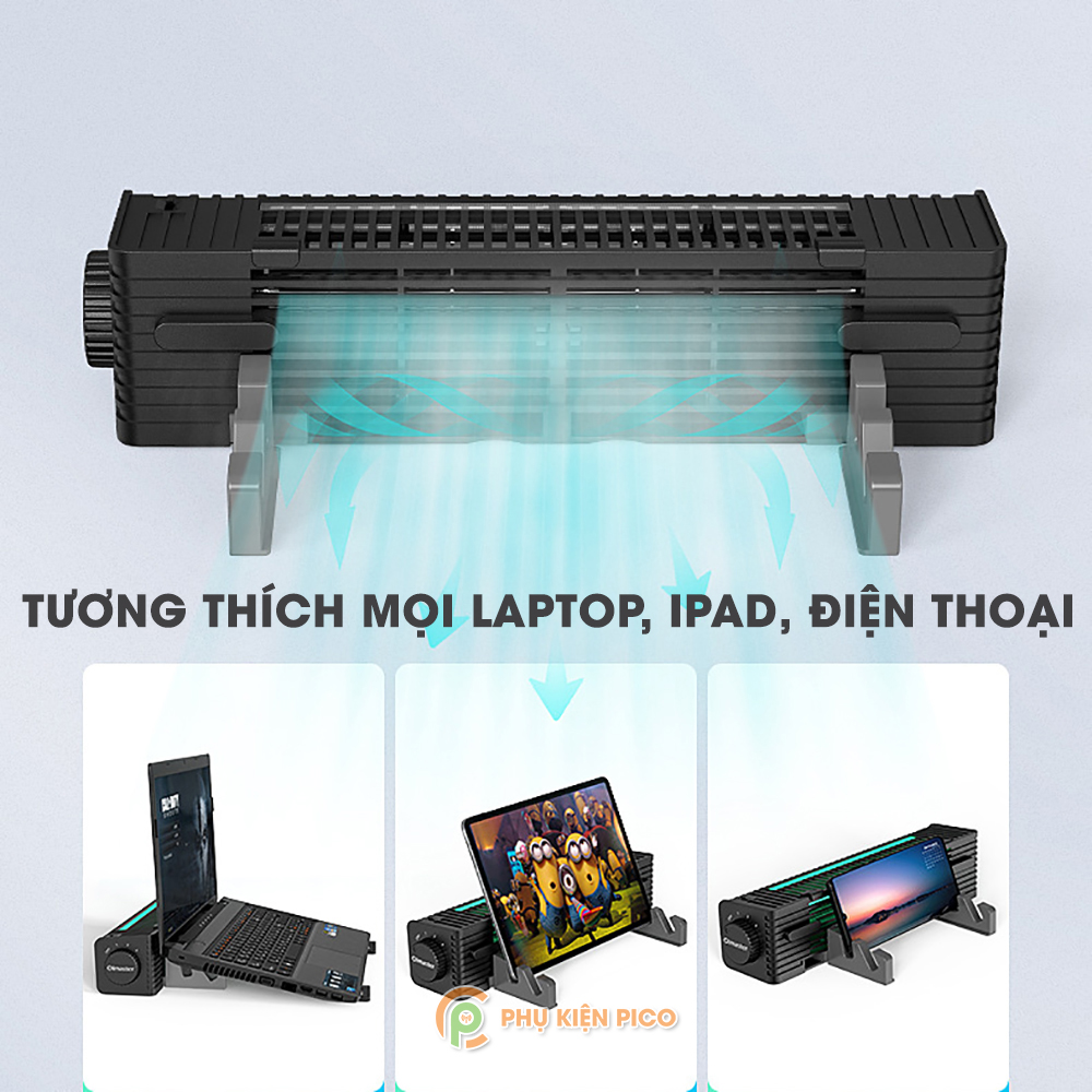 Giá đỡ quạt tản nhiệt Laptop Macbook Surface Book Pro - Đế tản nhiệt Latop máy tính gió mạnh X2 Gaming