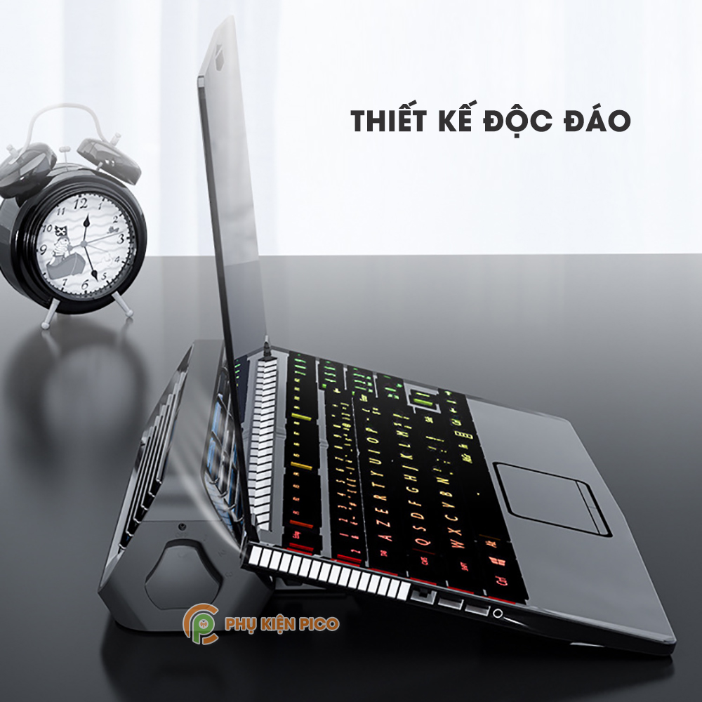 Đế tản nhiệt laptop Gaming - Quạt tản nhiệt Macbook - Giá đỡ laptop Surface Book Pro sức gió mạnh X1