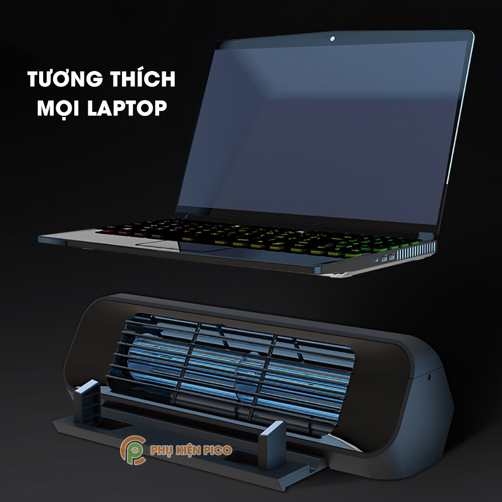 Đế tản nhiệt laptop Gaming - Quạt tản nhiệt Macbook - Giá đỡ laptop Surface Book Pro sức gió mạnh X1