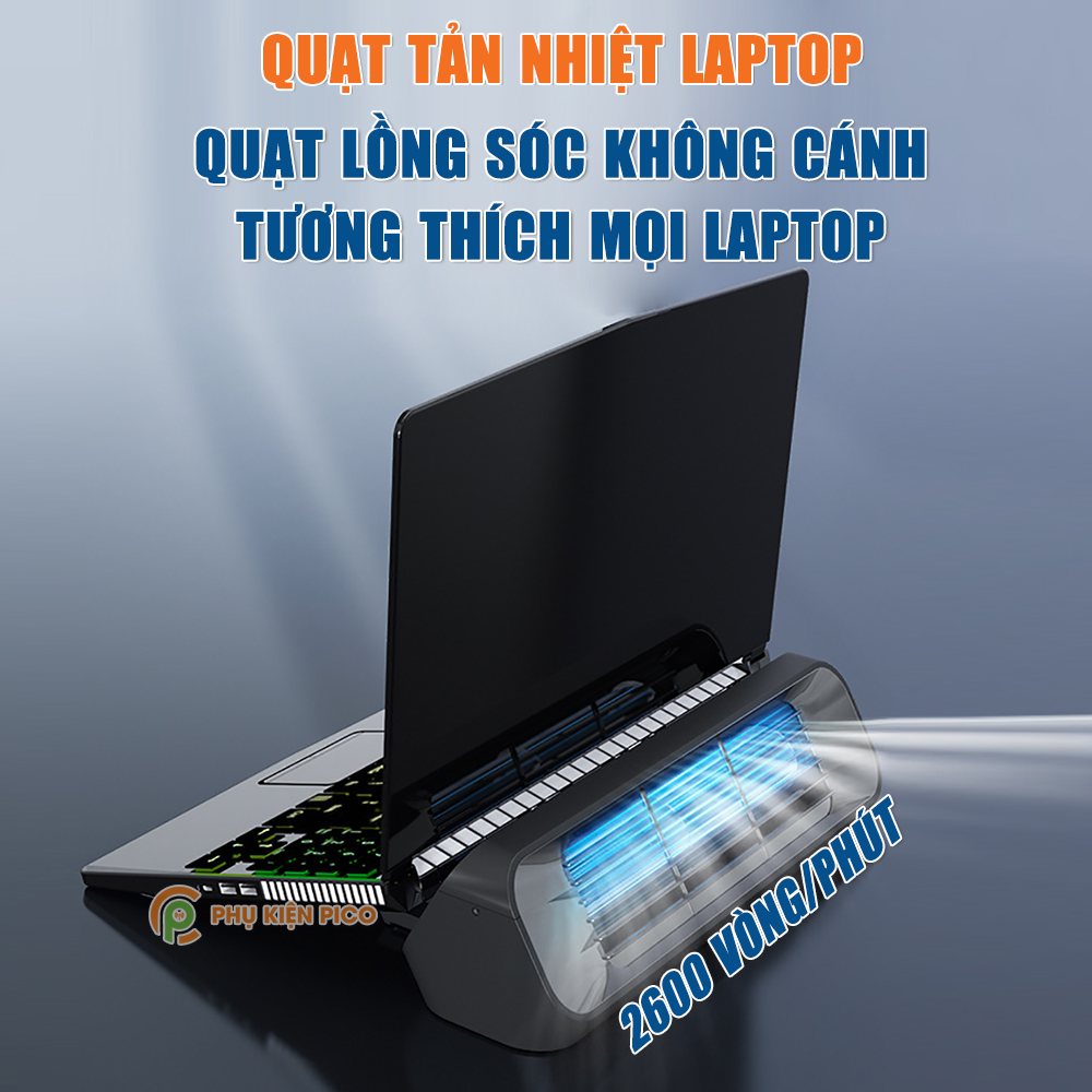 Đế tản nhiệt laptop Gaming - Quạt tản nhiệt Macbook - Giá đỡ laptop Surface Book Pro sức gió mạnh X1