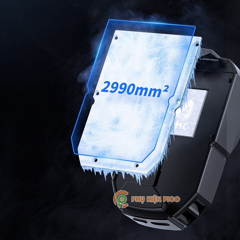 Quạt tản nhiệt điện thoại Memo DLA3 Quạt sò lạnh thế hệ mới màn hình hiển thị nhiệt độ Led Gaming RGB