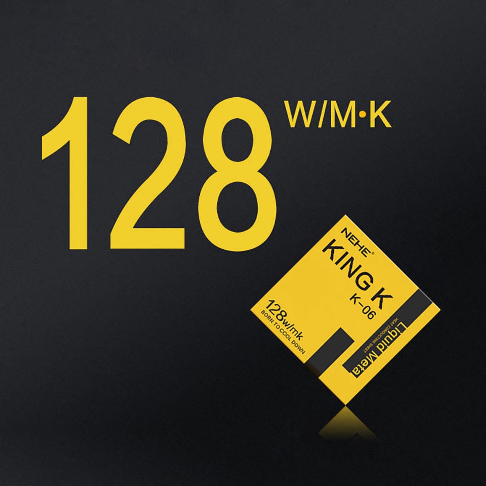 Tấm dán tản nhiệt CPU siêu dẫn nhiệt 128W/mk liquid meta King K thể rắn - Dán tản nhiệt máy tính kim loại lỏng NEHE