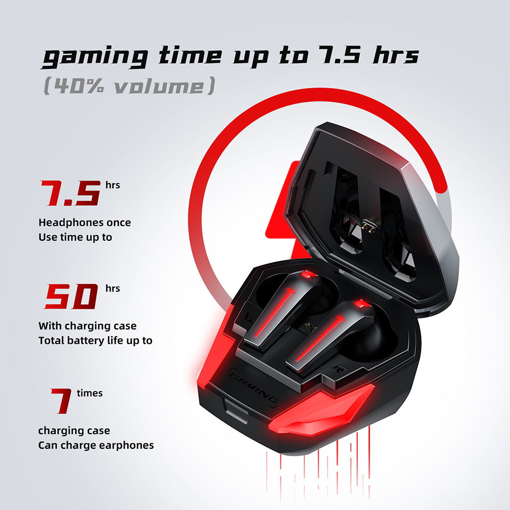 Tai nghe bluetooth PLEXTONE GT10 chống ồn Tai nghe gaming độ trễ thấp 45ms