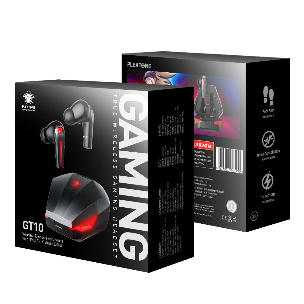 Tai nghe bluetooth PLEXTONE GT10 chống ồn Tai nghe gaming độ trễ thấp 45ms