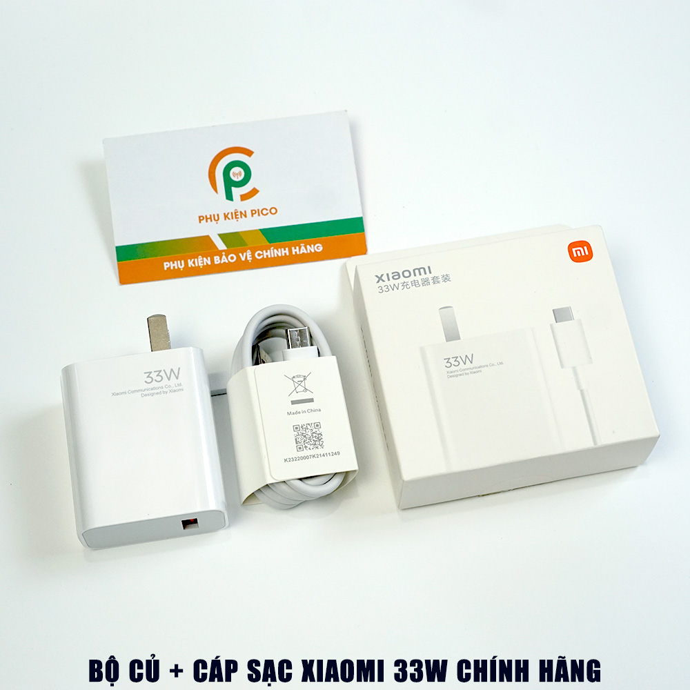 Bộ Sạc nhanh xiaomi 33W USB sang Type C Sạc mọi máy Xiaomi Chính hãng