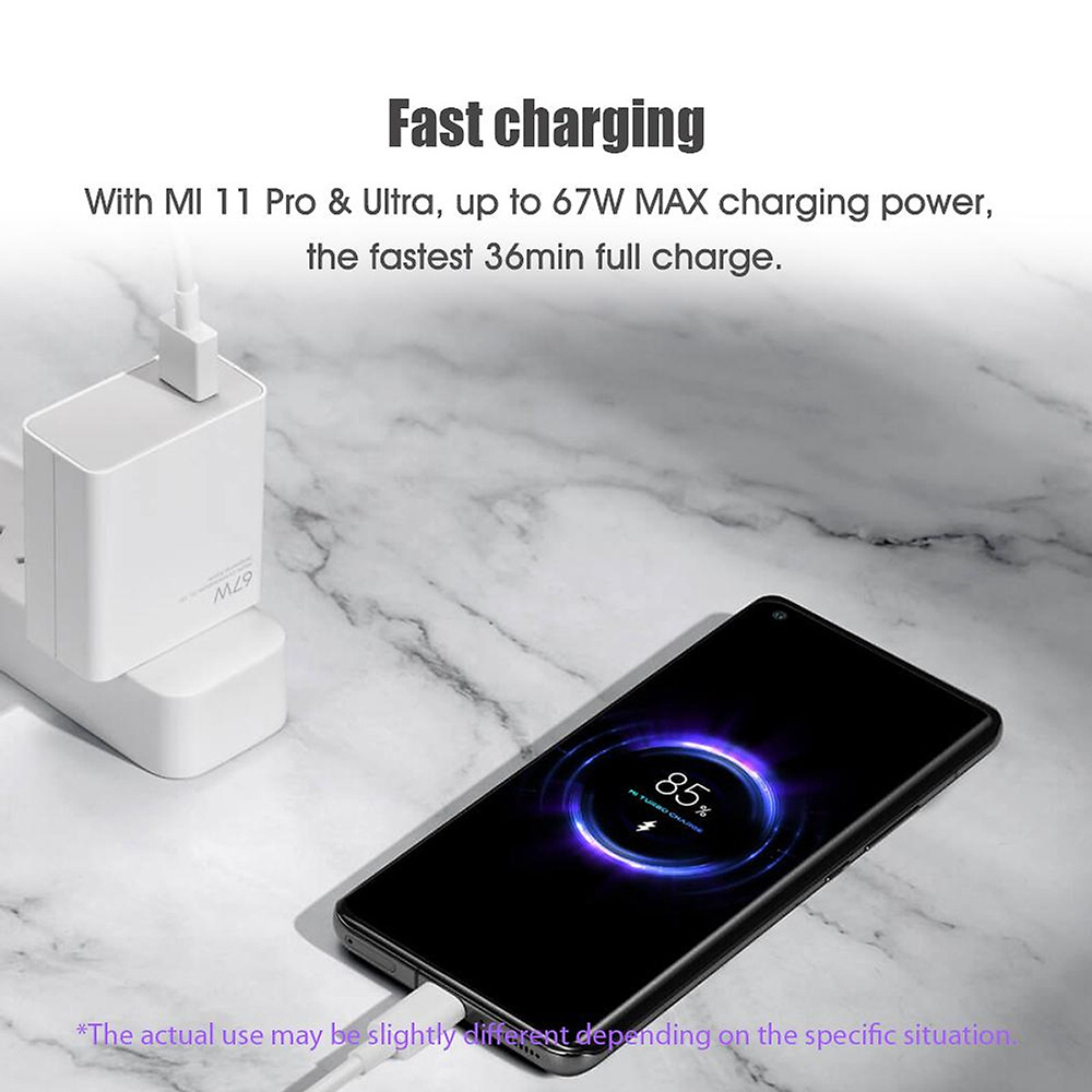 Bộ Sạc nhanh xiaomi 67W USB sang Type C Sạc mọi máy Xiaomi Chính hãng