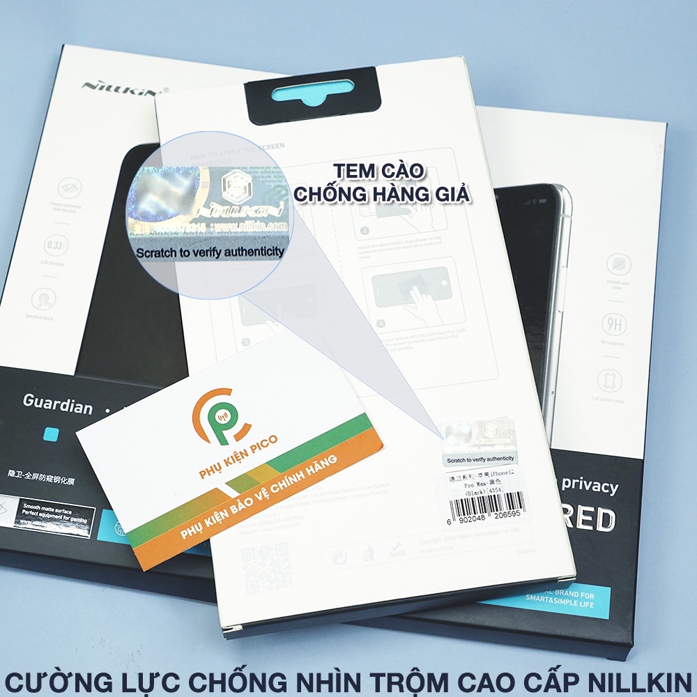 Kính cường lực chống nhìn trộm Iphone 14 Pro full màn hình chính hãng Nillkin