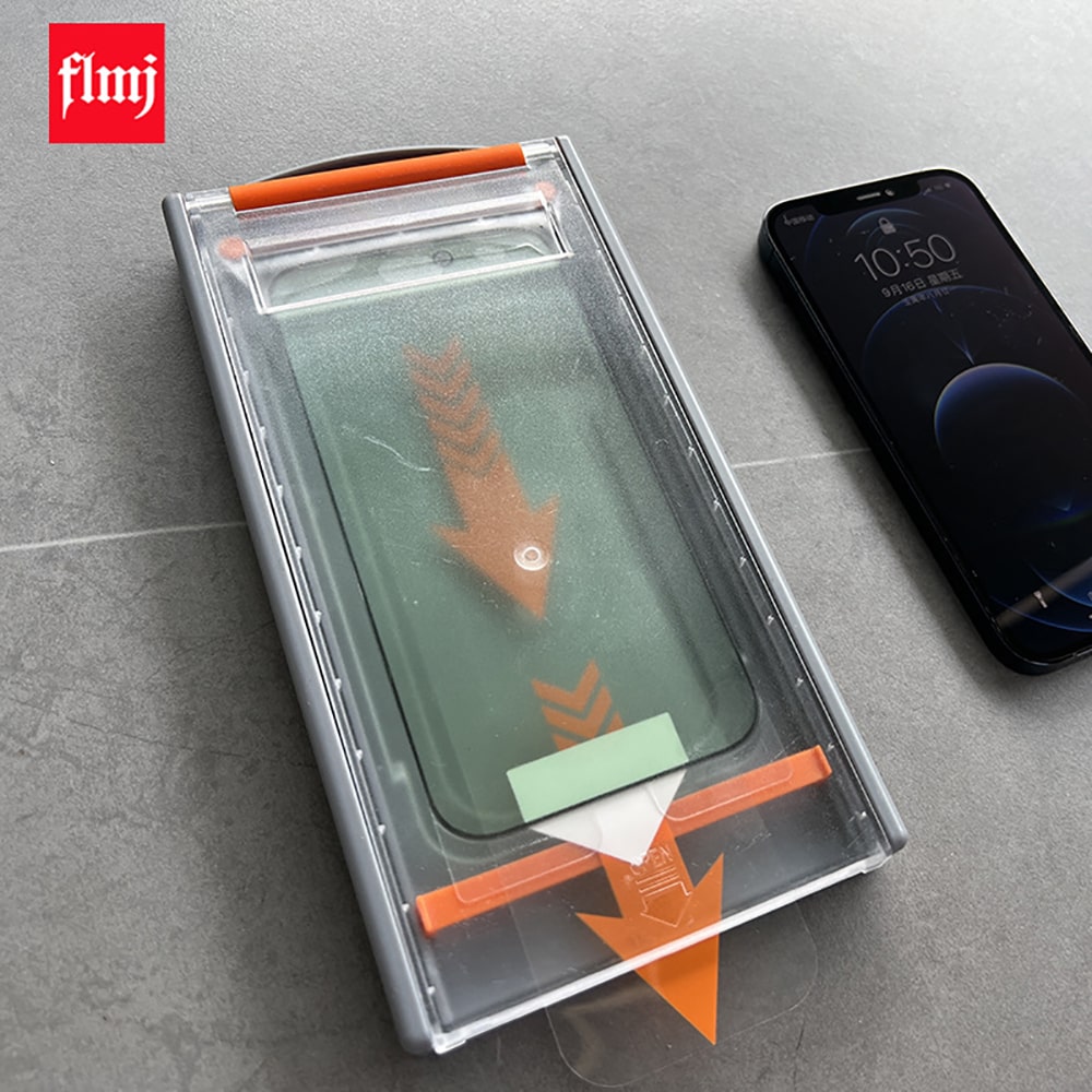 Kính cường lực Iphone 14 có khung chống bụi thế hệ mới chính hãng FLMJ