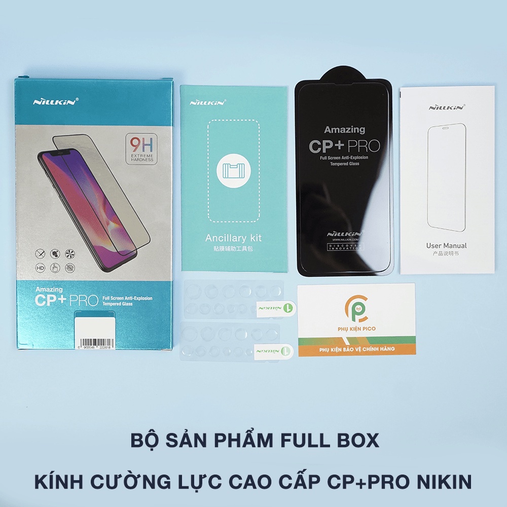 Kính cường lực Iphone 14 full màn chính hãng Nillkin CP+ Pro viền đen siêu mỏng